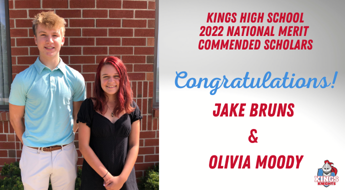 Jake Bruns & Olivia Moody National Merit Commended Scholars
